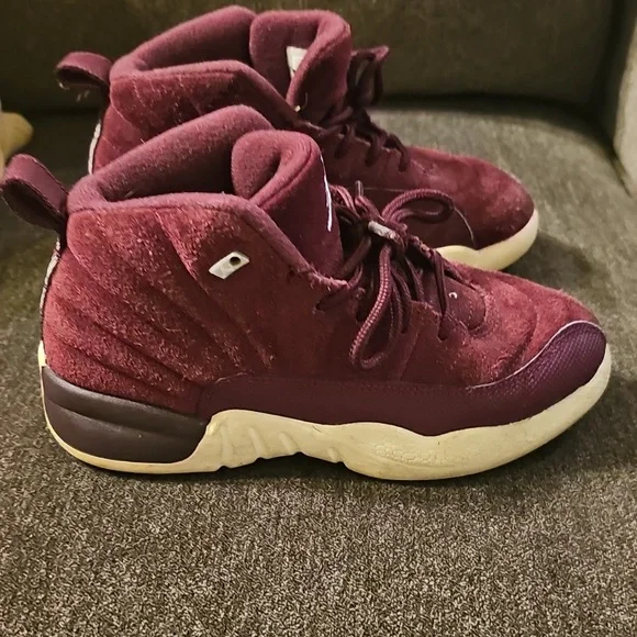Nike Air Jordan Bordeaux Retro Youth Suede Shoes - Picture 1 of 8